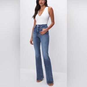 Good American Boot Cut Blue Jeans